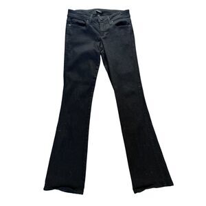 Bebe Vintage Sexy Low‎ Rise Denim Black Bootcut Jeans Size 28